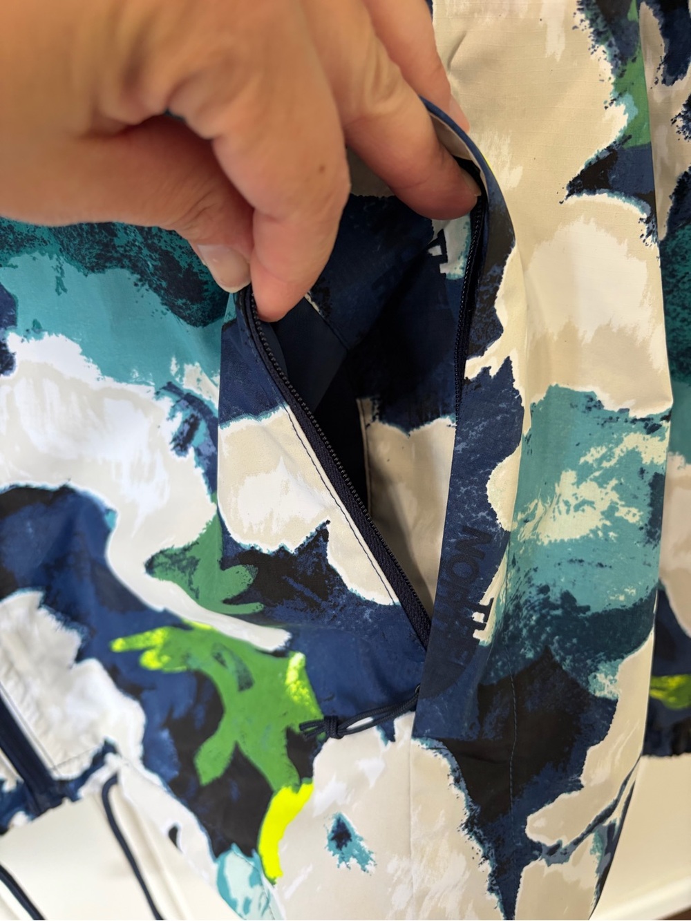 The North Face Antora Rain Hoodie Jacket Floral Print Blue Women's 3X Gorpcore - Picture 8 of 13